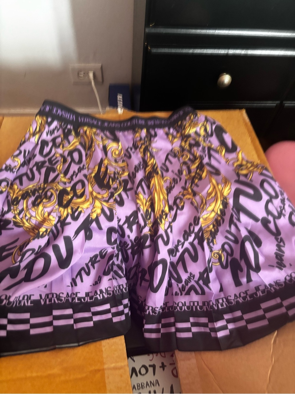 Versace Pink Logo Jacquard Drawstring Shorts